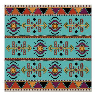 Turquoise Horizon Perfect Poster