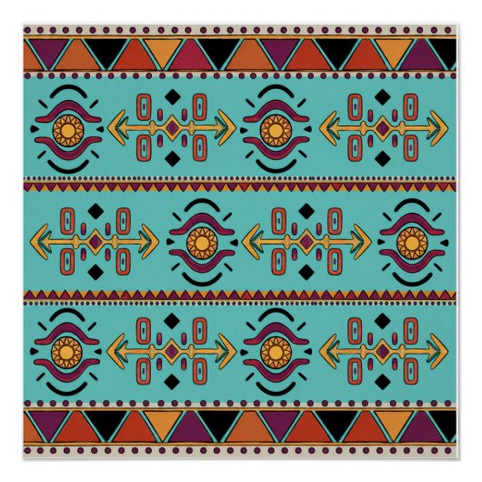 Turquoise Horizon Perfect Poster (Voorkant)