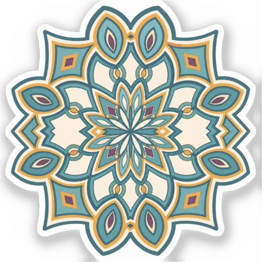 Turquoise Horizon Sticker (Voorkant)