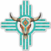 Turquoise Horizon Sticker (Voorkant)