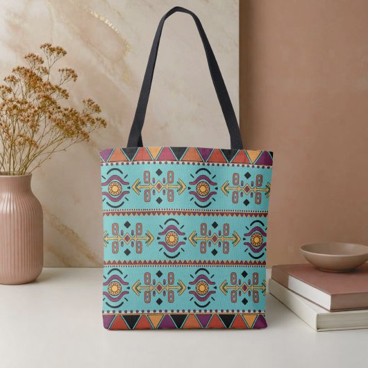 Turquoise Horizon Tote Bag