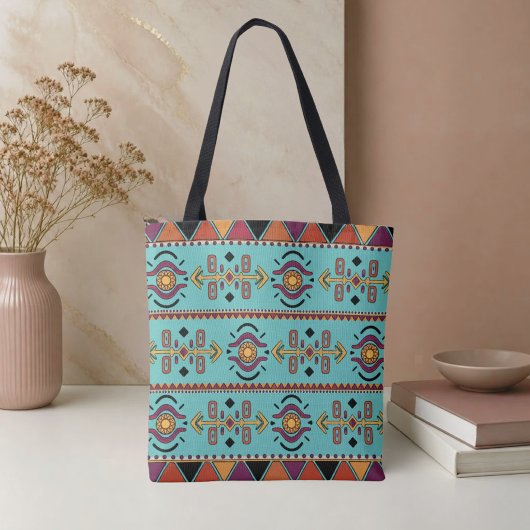 Turquoise Horizon Tote Bag