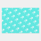 Turquoise Horoscope Star Sign Birthday Aquarius Inpakpapier Vel (Voorkant 2)