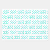 Turquoise Horoscope Star Sign Birthday Aquarius Inpakpapier Vel (Voorkant)