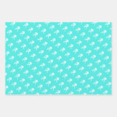 Turquoise Horoscope Star Sign Birthday Aquarius Inpakpapier Vel (Voorkant 2)