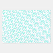 Turquoise Horoscope Star Sign Birthday Aquarius Inpakpapier Vel (Voorkant)