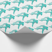 Turquoise Horoscope Zodiac Star Sign Aquarius Cadeaupapier (Hoek)