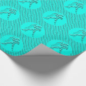 Turquoise Horoscope Zodiac Star Sign Aquarius Cadeaupapier (Hoek)