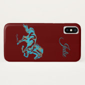 Turquoise Horse Case-Mate iPhone Case (Achterkant (horizontaal))