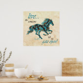 Turquoise Horse Poster (Keuken)