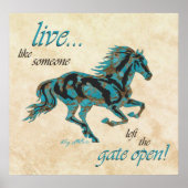 Turquoise Horse Poster (Voorkant)