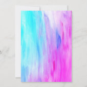 Turquoise, Hot Pink Glitter Polka Dots Bat Mitzvah Kaart (Achterkant)