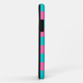 Turquoise & Hot Pink Stripe Pattern iPhone 5 Hoesj Case-Mate iPhone Case (Achterkant/rechts)