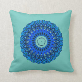 Turquoise hou van die mandala blues vierkante kuss kussen