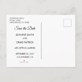 Turquoise Houd kalm en sla de datum op Aankondigingskaart (Achterkant)