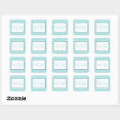 Turquoise Houndstooth Holiday Stickers (Vel)