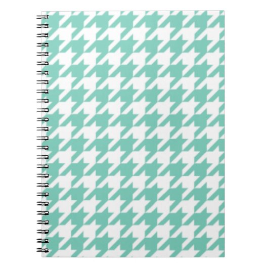 Turquoise Houndstooth-laptop Notitieboek (Voorkant)