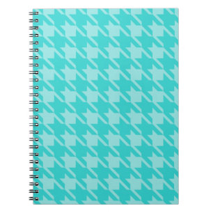 Turquoise Houndstooth Notitieboek