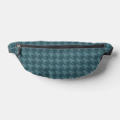 Turquoise Houndstooth Patroon Fanny Pack Heuptasje (Liggend)