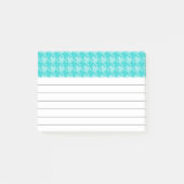 Turquoise Houndstooth Post merkt op Post-it® Notes (Voorkant)