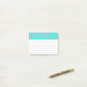 Turquoise Houndstooth Post merkt op Post-it® Notes (Op bureau)
