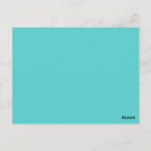 Turquoise Houndstooth Table Number Briefkaart (Achterkant)