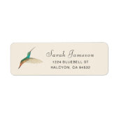 Turquoise Hummingbird Address Label (Voorkant)