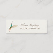 Turquoise Hummingbird Mini Visitekaartje (Voorkant)