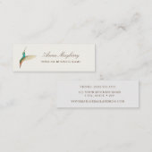 Turquoise Hummingbird Mini Visitekaartje (Voorkant / Achterkant)