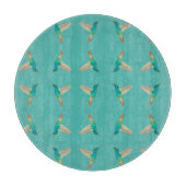 Turquoise Hummingbird Snijplank (Voorkant)