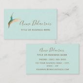 Turquoise Hummingbird Visitekaartje (Voorkant / Achterkant)