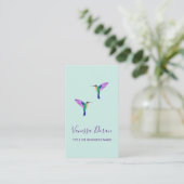 Turquoise Hummingbird Visitekaartje (Staand voorkant)