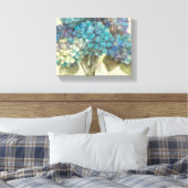 Turquoise Hydrangea Canvas Afdruk (Insitu (Slaapkamer))