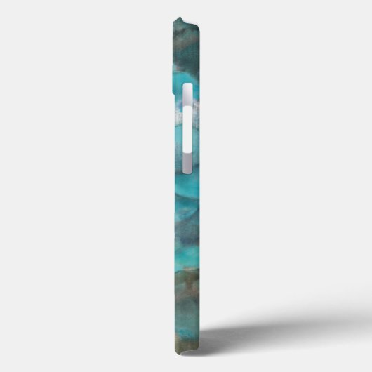 Turquoise Hydrangea Case-Mate iPhone Case (Achterkant / Links)