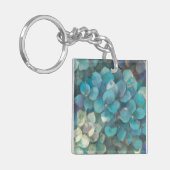 Turquoise Hydrangea Sleutelhanger (Voorkant Links)