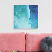 Turquoise Ice Abstracte Art Foto Canvas Afdruk (Insitu (Woonkamer))