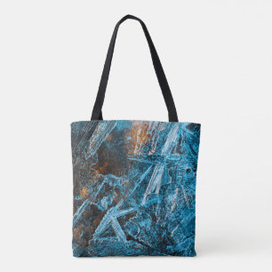 Turquoise Ice Abstracte Art Tote Bag