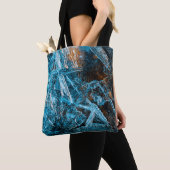 Turquoise Ice Abstracte Art Tote Bag (Dichtbij)