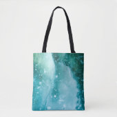 Turquoise Ice Abstracte Art Tote Bag (Voorkant)
