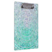 Turquoise Ice Flower Mandala Klembord (Rechts)