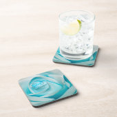 Turquoise Ice Roos Drankjes Onderzetter (Rechterzijde)