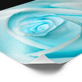 Turquoise Ice Roos Foto Afdruk (Hoek)