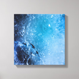 Turquoise Ijs Abstracte Kunst Canvas Afdruk