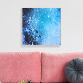 Turquoise Ijs Abstracte Kunst Canvas Afdruk (Insitu (Woonkamer))