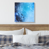 Turquoise Ijs Abstracte Kunst Canvas Afdruk (Insitu (Slaapkamer))