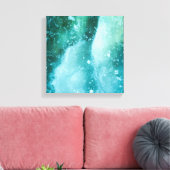 Turquoise Ijs Abstracte Kunst Foto Canvas Afdruk (Insitu (Woonkamer))