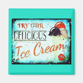  turquoise ijsblokjesmagneet magneet (Voorkant)