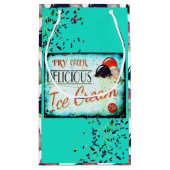 turquoise ijsgebak klein cadeauzakje (Achterkant)