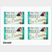 turquoise ijsje teken sticker (Vel)