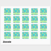 Turquoise Ik hou van naaien Stickers (Vel)